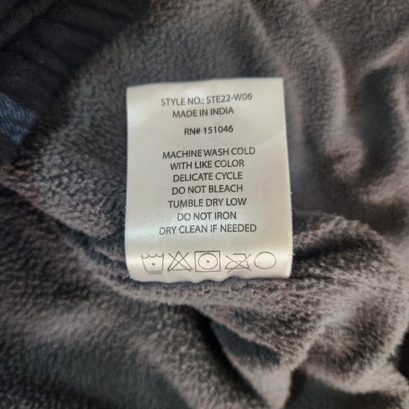 Ski the East Women's Flannel Fleece Lined Henley Hoodie Med Organic Recycled - Picture 15 of 15